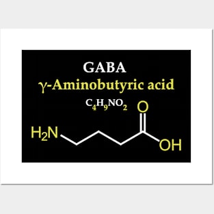 GABA gamma aminobutyric acid Molecule Original Concept Posters and Art